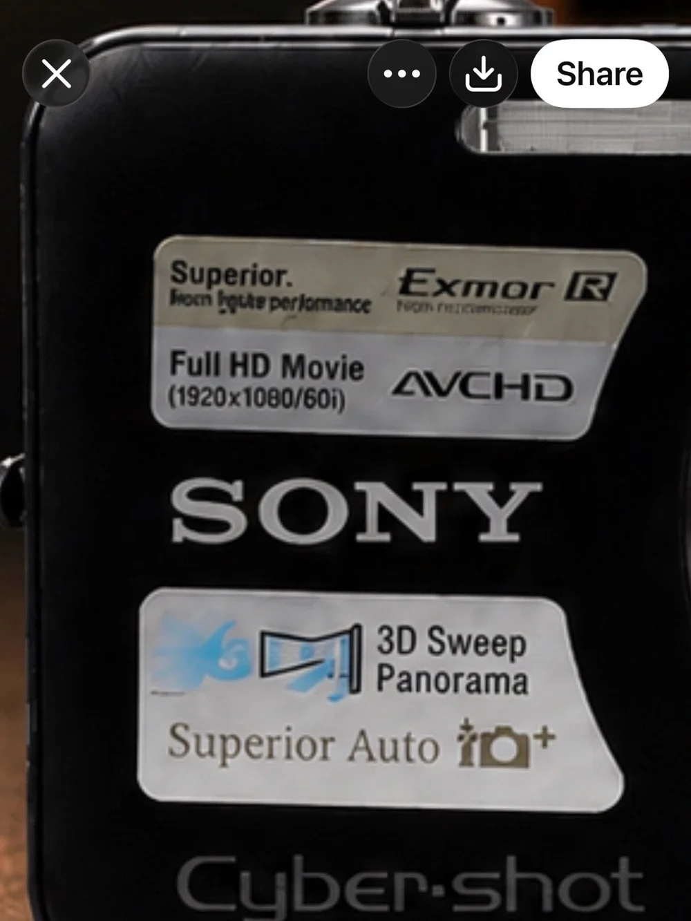 Sony Cyber-shot DSC-WX9 16.2MP Digital Camera Black Tested HD Video